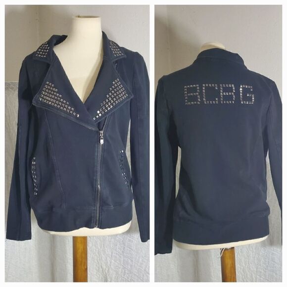 BCBGMAXAZRIA Studed Sweater Jacket Size Large - Picture 1 of 12